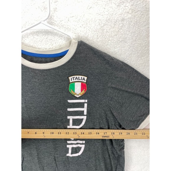 Umbro Italia Soccer T-Shirt Youth Large Gray Short‎ Sleeve Logo - Picture 4 of 11